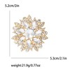 Anna-Kaci Crystal Rhinestone Bridal Flower Wreath Brooch Pin Necklace for Weddings Christmas - 2 of 4