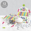 Big Dot of Happiness Cheerful Happy Birthday - Treat Box Party Favors - Colorful Birthday Party Goodie Gable Boxes - Set of 12 - 3 of 4
