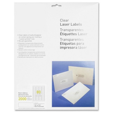 MyOfficeInnovations Laser Labels Return Address 1/2"x1-3/4" 2000/PK Clear 3254130
