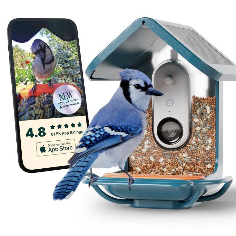 Birdbuddy Pro Solar Smart Bird Feeder + Perch Extender, 1 of 6