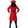 HalloweenCostumes.com Men's Pirate Captain Blackheart Costume - Red Overcoat & Tricorn Hat for Swashbuckling Adventures - 2 of 4