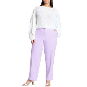 ELOQUII Women's Plus Size The 365 Straight Leg Pant - 1 of 4