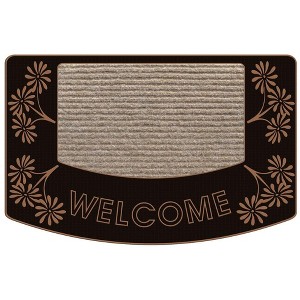 J&V TEXTILES Original Durable Rubber Door Mat, 18x28, Heavy Duty Doormat, Indoor Outdoor, Waterproof, Easy Clean, Low-Profile Mats for Entry, Garage - 1 of 2