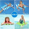 Jasonwell 2-Pack Inflatable Pool Floats - 4-in-1 Hammock with Mesh Bottom, Floating Chair Bed for Adults, Yellow+Pink, Large - 4 of 4