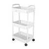 LunaLulinlk Rolling Utility Cart Movable Storage Organizer with Drawer Lockable Wheels,3 Tier - 4 of 4