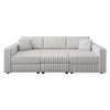 NicBex Couches for Living Room 75.6" Loveseat Sofa Minimalist Corduroy Fabric Upholstered 2-Seater Sofa Couch Matches 30.7" Ottoman for Bedroom - 2 of 4