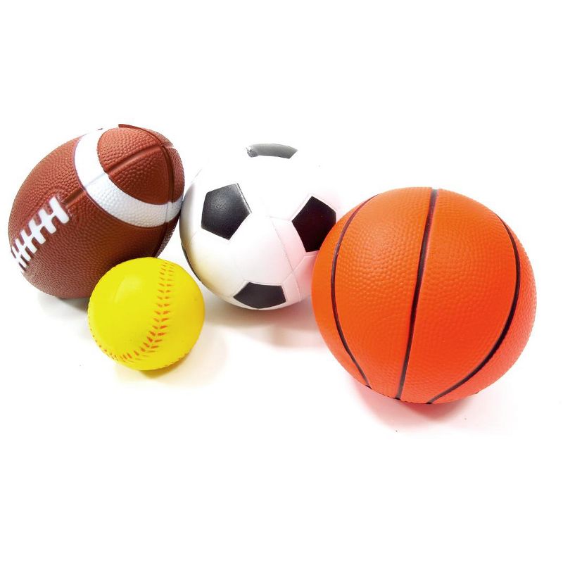 Ready! Set! Play! Link Set Of 4 Sports Balls For Kids (Soccer Ball, Basketball, Football, Baseball), 2 of 4