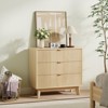 3/4/5 Fluted Drawer Dressers, Modern Closet Dressers Chest of Drawers, Wood Storage Dresser Chest of Drawers Organizer for Bedroom Living Room - 2 of 4