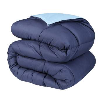 Brushed Microfiber Reversible Comforter Medium Weight Down Alternative Bedding by Blue Nile Mills