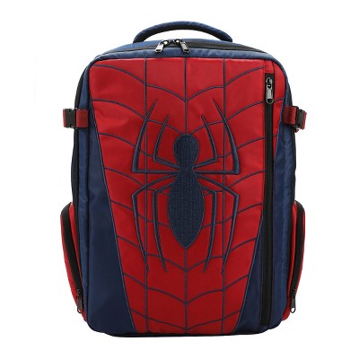 Spider-Man Costume Black 17" Large Travel Backpack