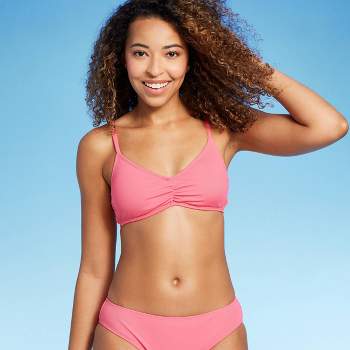 Women's Ruffle Continuous Underwire Bikini Top - Shade & Shore™ Pink M :  Target