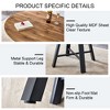 NicBex Modern Round Dining Table for 2-4, Small Circle Kitchen Table with Metal Black Legs, Dining Room Table for Kitchen, Dining Room - 2 of 4