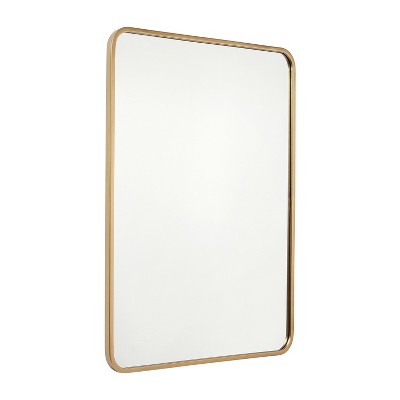 Flash Furniture Jada Decorative Wall Mirror - Rounded Corners, Bathroom & Living Room Glass Mirror Hangs Horizontal Or Vertical