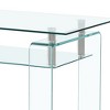 DOMETOUR Tempered Clear Glass Coffee Table, 2-Layers Coffee Table Living Room Center Table - 4 of 4