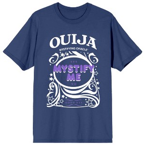 Ouija Game Mystify Me Crew Neck Short Sleeve Navy Women's T-shirt - 1 of 2