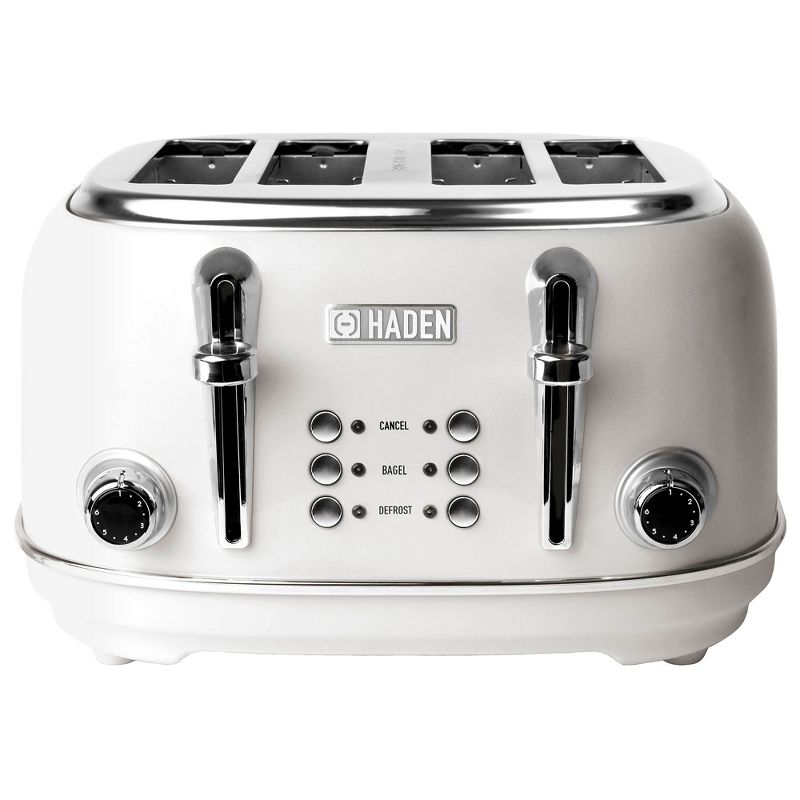 Haden Heritage 4-Slice Wide Slot Stainless Steel Body Countertop Retro Toaster with Adjustable Browning Control, 1 of 12