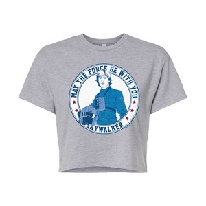 Women's - Star Wars - Luke Sykwalker Americana Cropped Graphic T-Shirt - 1 of 4
