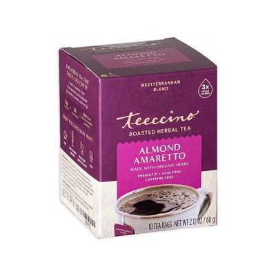 Teeccino Herbal Tea - Almond Amaretto - 25 Tea Bags - Rich & Roasted Herbal Tea That's Caffeine Free & Prebiotic for Natural Energy