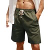 COOFANDY Men's Linen Shorts Casual Elastic Waist Drawstring Summer Beach Shorts - 2 of 4
