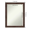 Amanti Art Wildwood Brown Narrow Petite Bevel Bathroom Wall Mirror 27.25 x 21.25 in. - 4 of 4