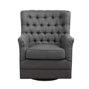 Dolores Swivel Glider Chair Gray - Madison Park