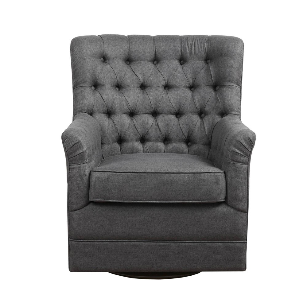 Photos - Rocking Chair Dolores Swivel Glider Chair Gray - Madison Park