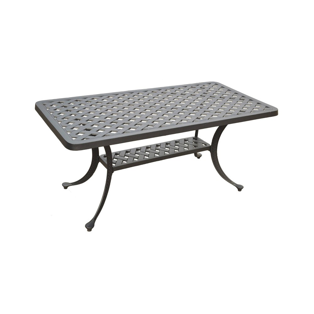 Photos - Garden Furniture Crosley Sedona Rectangular Outdoor Coffee Table - Black  