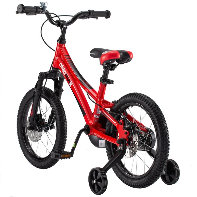 RoyalBaby Chipmunk Explorer Kids Bike with Dual Disc Brake, Training Wheels, Kickstand, Bell, & Tool Kit for Boys and Girls Ages 4 to 8, 4 of 7