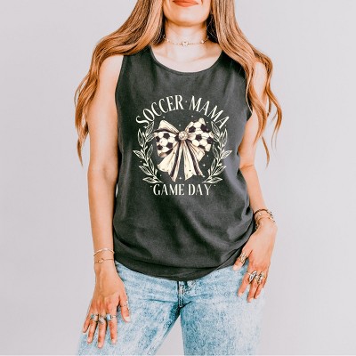 Simply Sage Market Soccer Mama Game Day Coquette Garment Dyed Tank