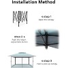 13x13FT Pop Up Gazebo,Outdoor Patio Gazebo with Mosquito Netting, Backyard Canopy Tent for Party Wedding Outdoor Dining - 2 of 4