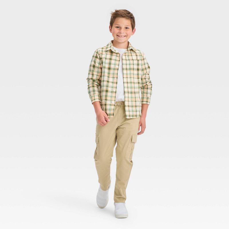 Boys' Stretch Tapered Cargo Pants - Cat & Jack™, 4 of 13