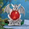Collections Etc Hand-Painted Stone Detailed Gargoyle with Solar Powered Gazing Ball - 2 of 2