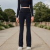 Anna-Kaci Active Women's High-Waisted Flare Pants with Ruffle Waistband - 2 of 4