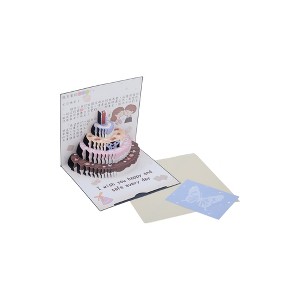 Unique Bargains Greeting Card Colorful 5.7"x5.7"x0.4" 1Pc - 1 of 4