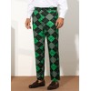 Lars Amadeus Men's Regular Fit Flat Front Colorful Printed Pants - 2 of 4