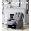 Recliner Chair with Heat and Massage - 360° Swivel&Faux Leather Rocking Chair with Cup Holder for Living Rooms, Bedrooms - 3 of 4
