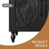 63'' Large Storage Cabinet with Metal Handle, Carved Flower Doors, Wooden Mordern Sideboard Console with Adjustable Shelves - Leovsnove - 4 of 4