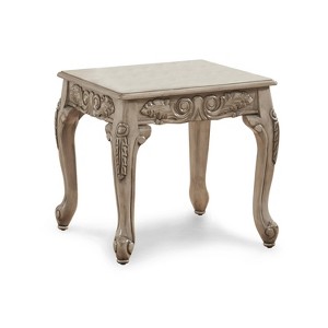 Barie End Table Antique White - ioHOMES