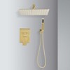 Premier 10-Inch Rainfall Shower Head Set: Comprehensive Bathroom Shower System Including Mixer and Wall-Mounted Accessories - 2 of 4