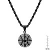 Steeltime 24" Men's stainless steel and simulated diamonds basketball pendant. Color Option: Gold, Black - 3 of 4