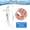 Unique Bargains Treble Hooks Metal Spinner Fishing Spoons for Freshwater Saltwater Salmon 10 Pcs - 2 of 4