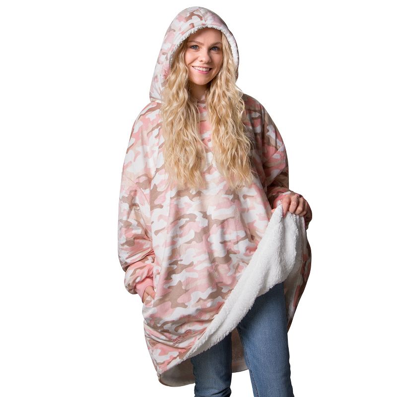 Fleece Wearable Blanket with Sleeves by Bare Home, 1 of 8