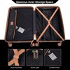 Gulches 5-Piece Durable Hard Case Luggage Set (20"/24"/28"/Travel Bag/Toiletry Bag) - Color Matching Dark Green - 4 of 4