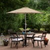 Northlight 7.5ft Outdoor Patio Market Umbrella with Hand Crank, Taupe - 2 of 4