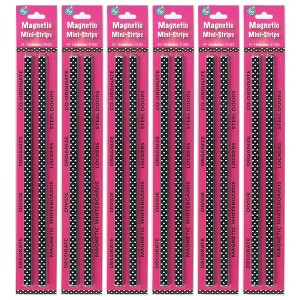 Ashley Productions® Mini Magnetic Magi-Strips, B/W Dots, 24 Feet Per Pack, 6 Packs - 1 of 3