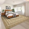Bordered Braided Print Rug – Modern Washable Stain Resistant Non-Slip Indoor Carpet for Living Room, Bedroom, Nursery – Colorful - 3 of 4