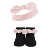 Hudson Baby Infant Girl Headband and Socks Set, Velvet Knot, 0-9 Months - 3 of 4