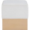 Meridian Furniture,Havre Velour Fur Fabric Ottoman/Stool - 3 of 4