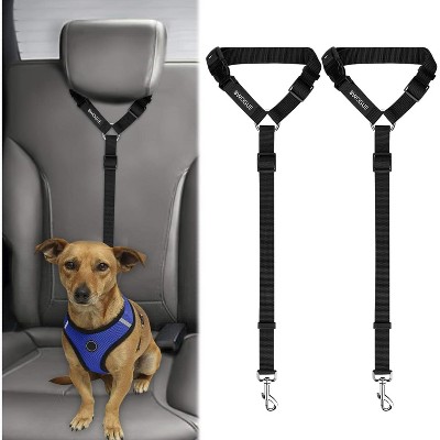 2 Packs Dog Cat Safety Seat Belt Strap Car Headrest Restraint Dog Restraints Vehicle Seatbelts Harness