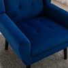 NicBex Modern Soft Accent Chair Wood Frame Ergonomics Lounge Chair Modern Reading Chair Comfy Chair for Living Room, Blue - 2 of 4